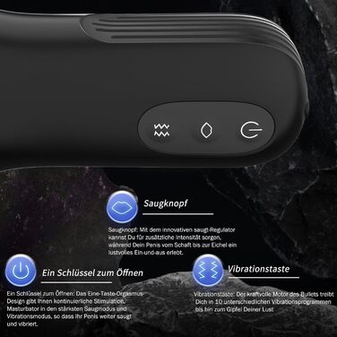 Електричний мастурбатор Kexyz, 3D віртуальна вагіна, 10 режимів вібрації, 5 режимів всмоктування