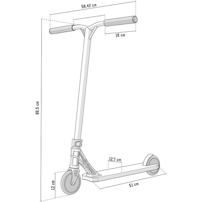 Самокат для фрістайлу Самокат для трюків Командний педальний самокат Самокат кікскротер Самокат для трюків (пропан)