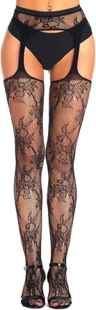 Жіночий еротичний комплект Strumpfhalter, мереживні панчохи та відкрита інтимна зона