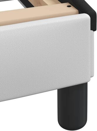 Каркас ліжка vidaXL, Ліжко зі світлодіодним підсвічуванням без матраца, узголів&39я Zadar, каркас ліжка з фанерними ламелями, двоспальне ліжко для спальні, білий чорний 120x200 см