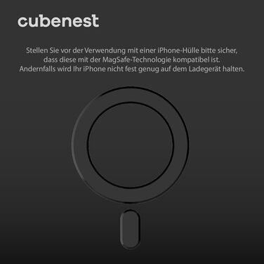 Складаний алюмінієвий бездротовий зарядний пристрій Cubenest 3в1 Сумісний з Magsafe, бездротовий зарядний пристрій для iPhone 12/1