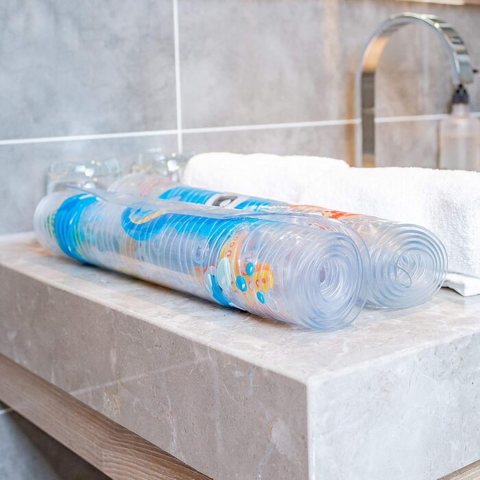 Нековзний килимок для душу для дітей, килимок для ванни та килимок для ванної кімнатиКилимок для душу з мультяшним дизайном 89 x 4