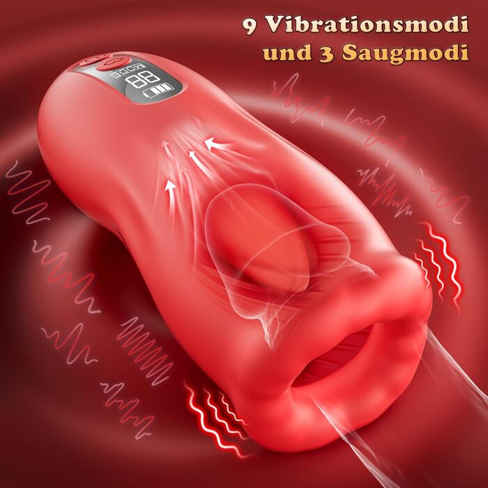 Мастурбатор для чоловіків Chelsiekink, рожевий, з APP-керуванням, 9 режимів вібрації язика та 3 режими всмоктування