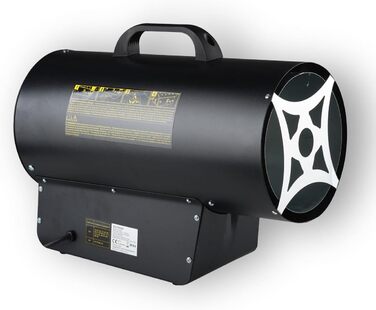 Газовий пропановий обігрівач FUXTEC FX-GH33, потужність 30 кВт, споживання 2,18 кг/год, потік повітря 360C, п&39єзопідпалювання, захист від перегріву, робота від мережі 220240 В, для використання на відкритому повітрі/добре провітрюваних приміщень, 33 кВт