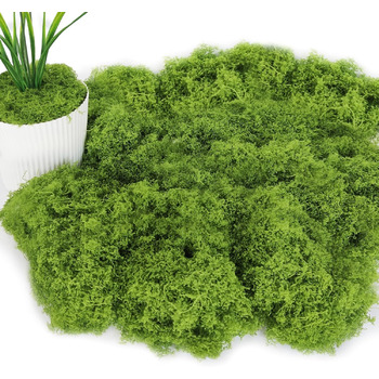 Г штучний мох для декорування, штучний мох для крафта, штучний мох, декоративний штучний мох, штучний декоративний мох, крафтовий мох для стіни, дитячого ліжечка, акваріума, ліжечка, виготовлення моделей (зелений), 150
