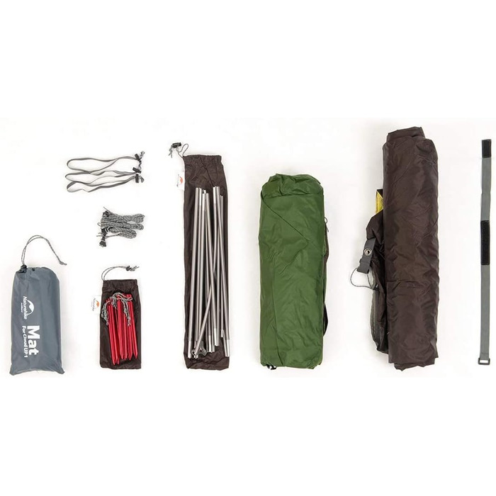 Намет Naturehike Cloud up 1, надлегкий намет, одномісний намет, намет на 1 особу на 4 сезони, кемпінговий намет 20D, лісово-зелений, покращений