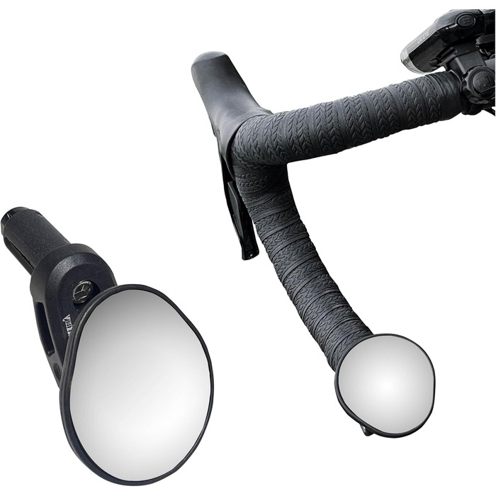 Дзеркало Hafny для керма шосейного велосипеда, опукле дзеркало з блакитного скла, HF-M956-FR06 (срібне скло)