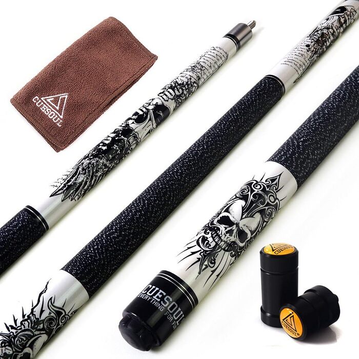 Киї для більярду CUESOUL Rockin Series 57 &3921 oz з кленом, захистом шарніра/захисником древка та рушником для кия, білий