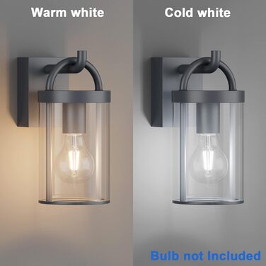 Вуличний настінний світильник Klighten Vintage, Настінний світильник Outdoor Industrial, Антрацитовий зовнішній світильник Промисл