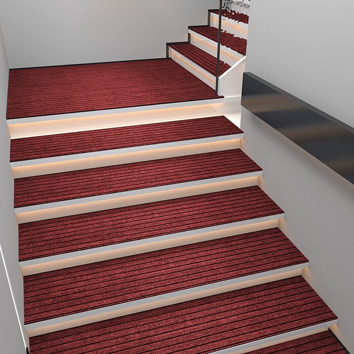 Протиковзкі килимки для сходів, що миються, для використання всередині та зовні приміщень, водонепроникні гумові килимки для сходів, протиковзкі накладки на килимки для сходів (4 шт.), протиковзкий килимок для дітей, людей похилого віку та собак (колір че