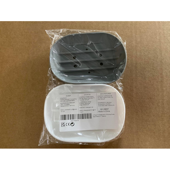 Силіконова мильниця 2 шт. , овальна мильниця зі зливом, нековзна і міцна мильниця для ванної кімнати, кухні, столу, душу, м'яка ми