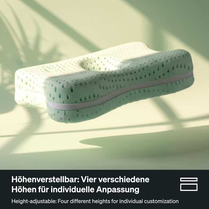 Підушка для відновлення BLACKROLL Recovery Pillow Plus (60x40 см), регульована по висоті, подушка для спокійного сну, ергономічна подушка для дому, подушка для шиї з віскозної піни з ефектом пам&39яті, зроблено в Німеччині