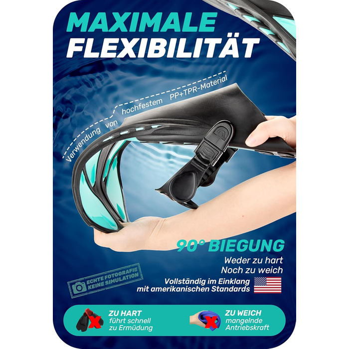 Ласти для плавання CAPAS, ласти для плавання дорожнього розміру, короткі, регульовані для підводного плавання та дайвінгу, ласти для дайвінгу з відкритою п&39ятою, зелені, S/M (дорослі 36-41)