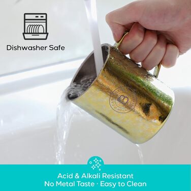 Титанова чашка CASABREWS Gold з кришкою, золота