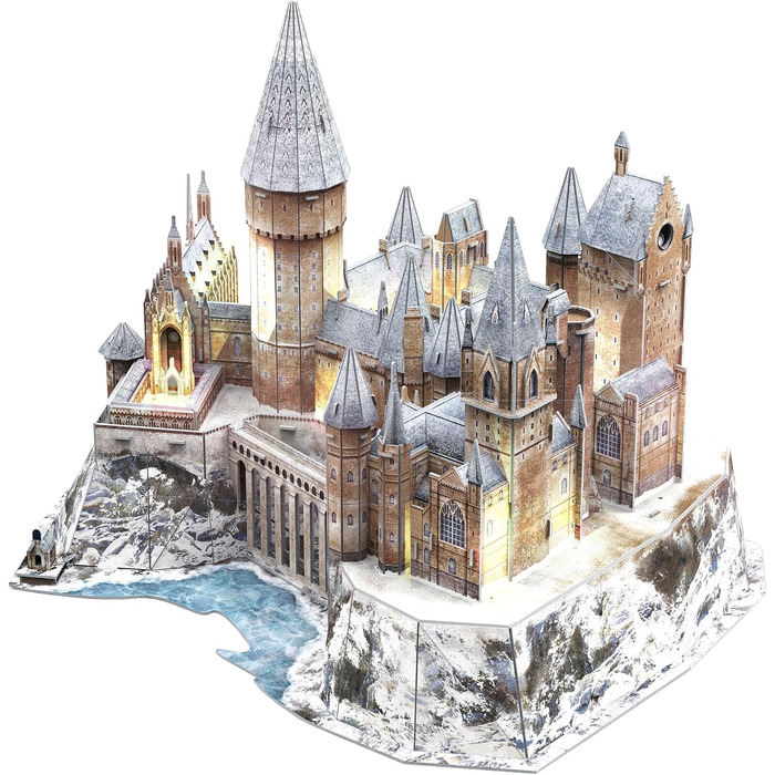 Пазл EXPLORA Сяючий замок Гоґвортс (офіційна ліцензія Harry Potter) 202 деталі, арт. 540312 конструктор для моделювання від 8 років, без клею та ножиць, 3D-