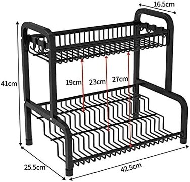 Підставка для спецій з нержавіючої сталі, не потребує свердління, органайзер з 8 гачками для пляшок зі спеціями, банок, пляшок з олією, коморне зберігання (2 рівні)