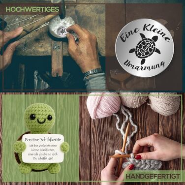 М'яка іграшка Pocket Hug Positive Turtle 7 см, в'язана вовна