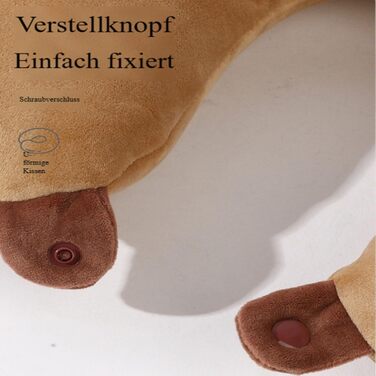 Подушка для шиї у формі капібари, дитяча дорожня подушка з плюшевою іграшкою капібари, 2-в-1 трансформована подушка для шиї у формі капібари U-подібної форми та м&39яка іграшка, для автомобіля, поїзда, офісу, літака (плюшева іграшка 2-в-1 U)