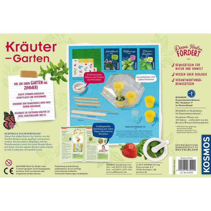 Набір для експериментів Herb Garden KOSMOS, вирощування трав
