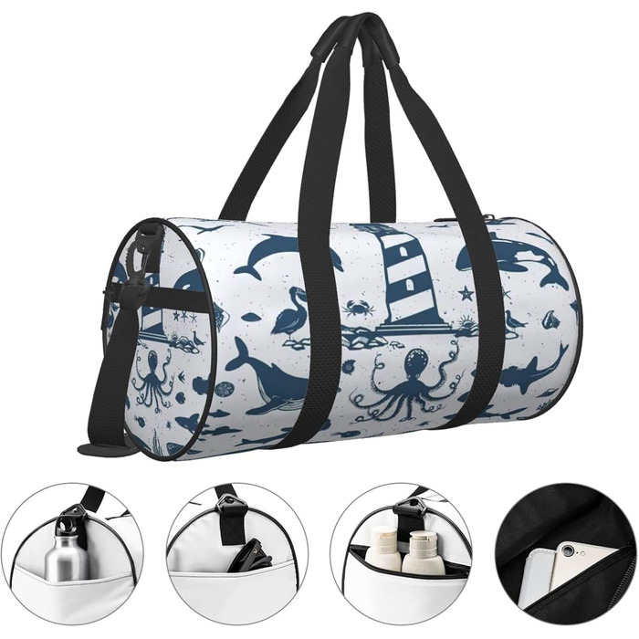 Дорожня сумка-валіза Морський світ, легка спортивна сумка для йоги та подорожей