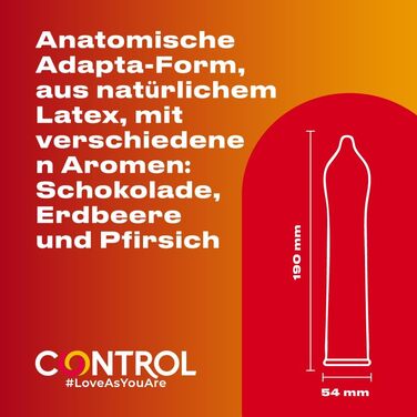 Презервативи CONTROL FUSSION з натурального латексу з різними смаками - 144 шт. и