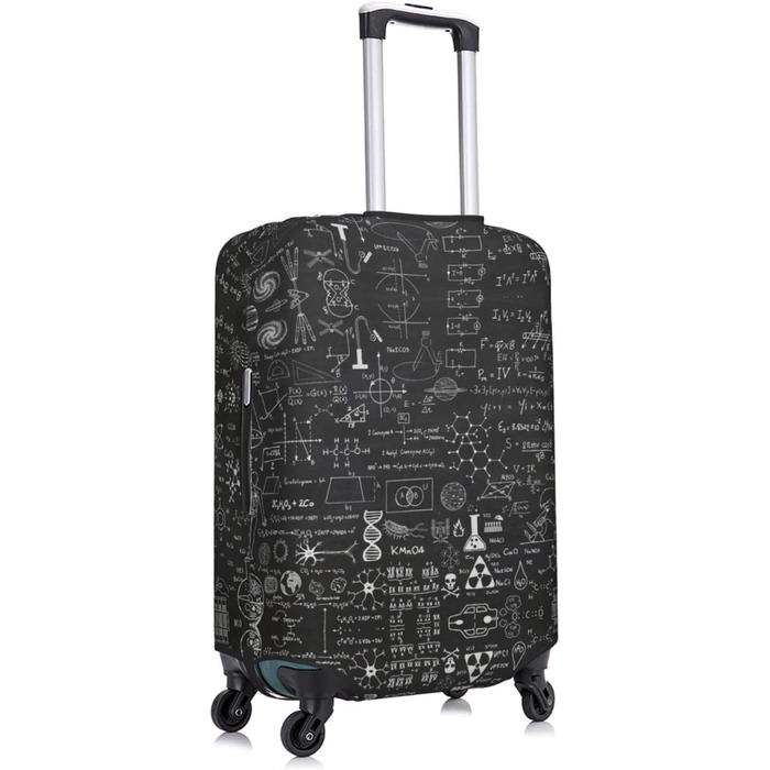 Чохол для валізи BAFAFA з науковим крейдяним принтом, еластичний захист від подряпин та пилу, чорний, розмір 80