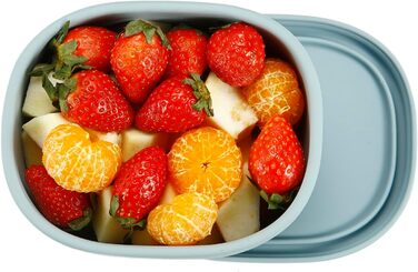 Силіконові контейнери для зберігання продуктів PandaEar з кришками, багаторазові, штабельовані, без BPA, герметичні, придатні для миття в посудомийній машині, мікрохвильової печі та морозильної камери, набір 3 шт.