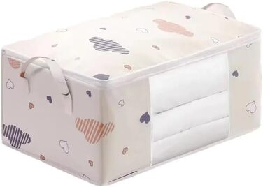 Сумка для зберігання одягу, ковдри, светрів, складних, органайзерів, зимових шаф з мультяшним принтом (темно-синій, 55 35 25) Темно-синій 55 35 25, 2 шт.