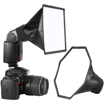 Комплект розсіювачів waka Flash Softbox Speedlight - восьмикутний софтбокс 20 см софтбокс 20x15 см для спалаху, універсальне кріплення для Canon, Yongnuo та Nikon Speedlight