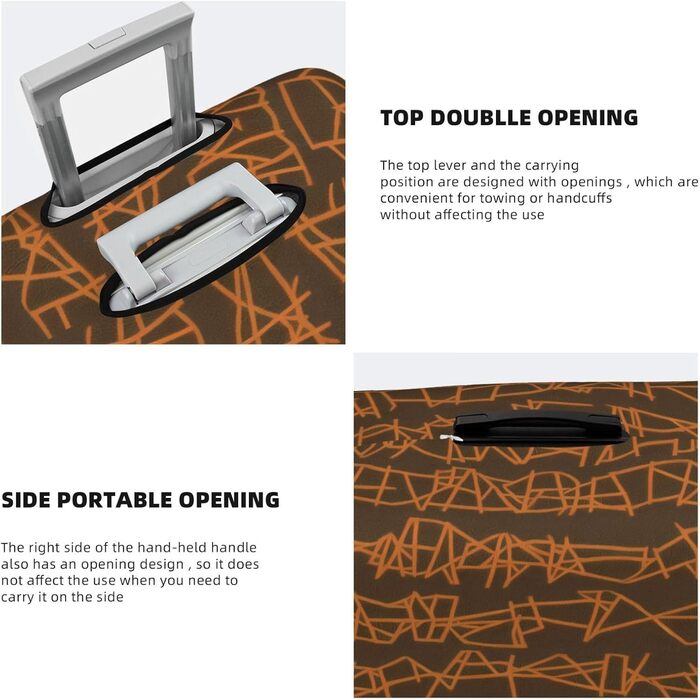 Чохол для валізи з квітковим принтом, міцний, підходить для валіз розміром 45,7 - 81,3 см, розмір M, чорний, середній