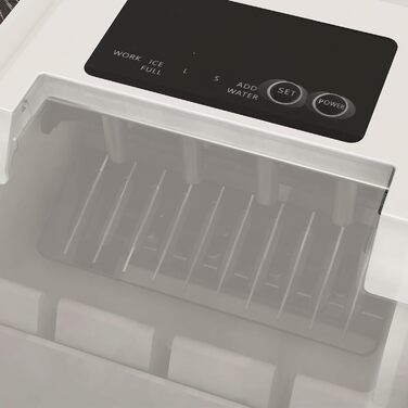 Льодогенератор HOMCOM 12 кг/24 год 1,2 л льодогенератор з дисплеєм резервуара для води 1,3 л Машина для створення кубиків льоду - Машина для виробництва кубиків льоду самоочисна срібло 30.3 x 22.8 x 29 см