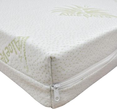 Дитяче ліжко Generic Baby Deluxe 70x140, що трансформується в дитяче ліжко білого кольору 140x70 з матрацом з алое вера та бортиками для прорізування зубів (Princess)