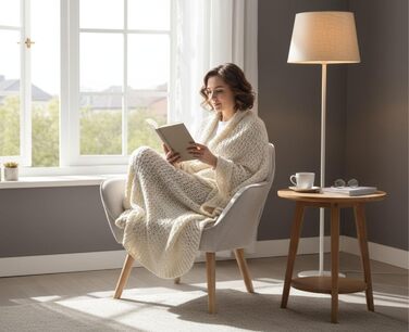 Акцентне крісло, м&39яке крісло для читання з лляними дерев&39яними ніжками, крісло для читання, одномісний диван, крісло під телевізор для вітальні, спальні, бежевий 1 бежевий