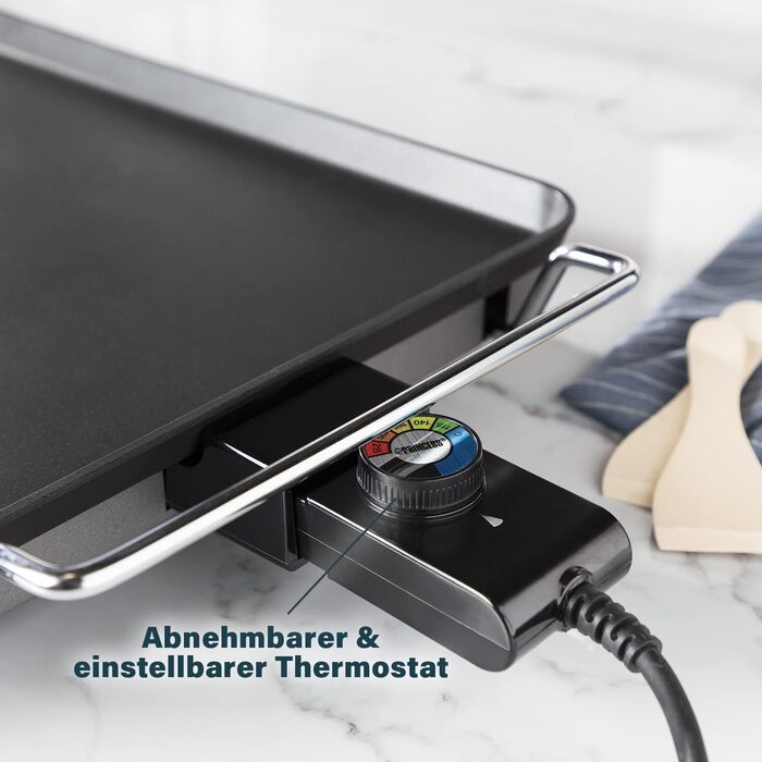 Сковорідка теппаньякі товщиною 4 мм, 60 х 36 см, 4-6 персон 2500 Вт, 102325, чорна, 01.102325.01.005 60х36 см