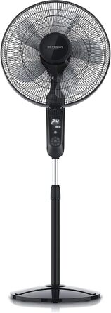 Вентилятор на підставці DC Silent з пультом дистанційного керування дисплей - мобільний вентилятор безшумний, 24 швидкості - колив