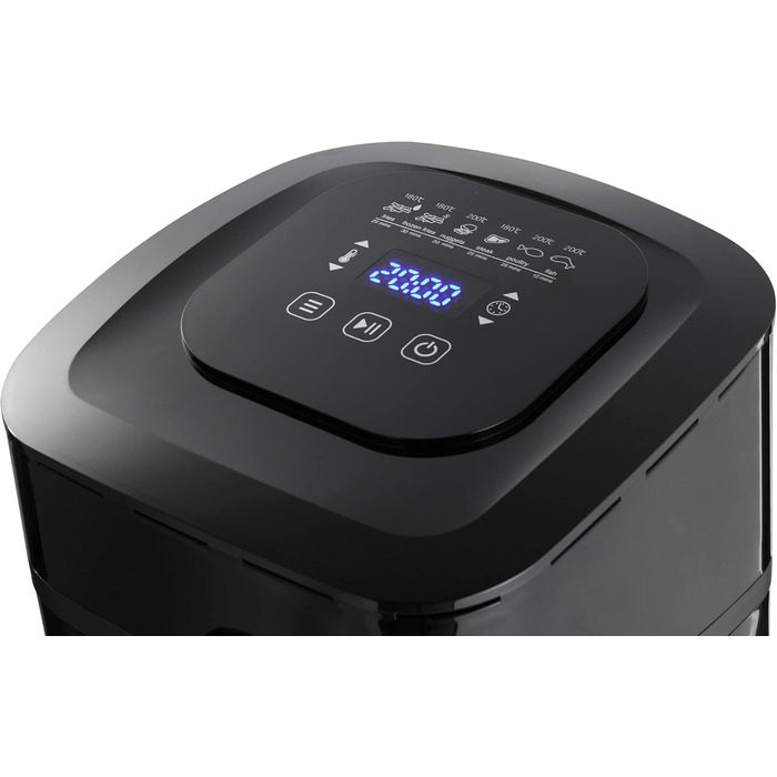 Розумна фритюрниця з Wi-Fi об'ємом наповнення 5,5 літрів Розумна фритюрниця з автоматичним налаштуванням температури та часу Можливе керування через додаток Фритюрниця без олії (1800 Вт)