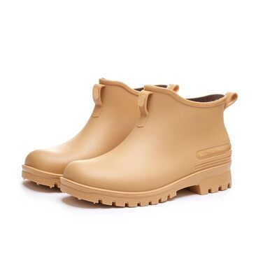 Чоловічі гумові чоботи, водонепроникне взуття для активного відпочинку, зносостійке пластикове взуття, бавовняні теплі короткі гумові чоботи, колір 1, розмір ЄС 41