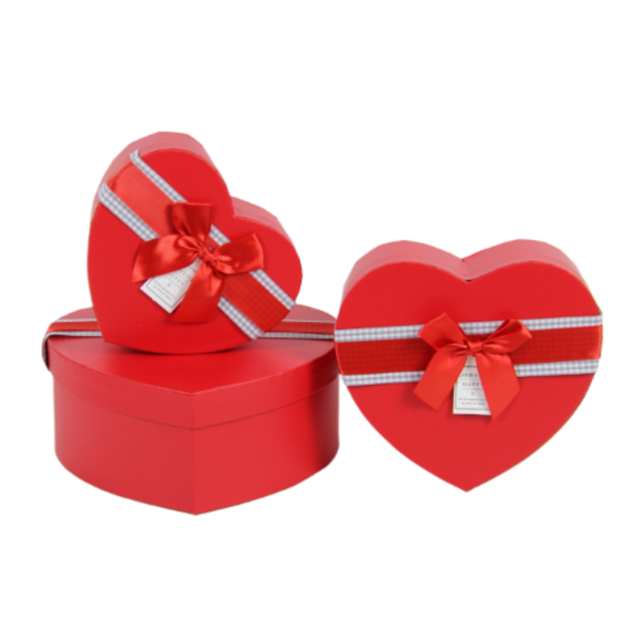 Подарункові коробки UFO 50341-301 Набір 3 шт RED HEART серд. (6990789)