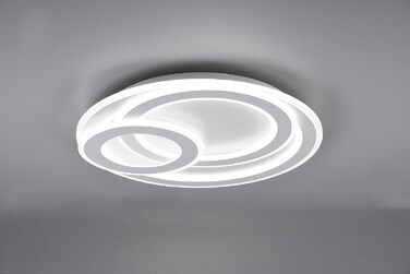 Стеля LED-світильник Trio Leuchten Mita 629210331, матовий білий метал, акрил, 74 Вт, з пультом, димером та зміною кольорів, діаметр 51 см