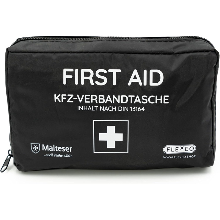 Автомобільна аптечка 2024 ДІЙСНА ДЛЯ ЄВРОПИ згідно StVZO чинний DIN 131642022 СЕРТИФІКОВАНИЙ вкл. 2 медичні маски для обличчя апте