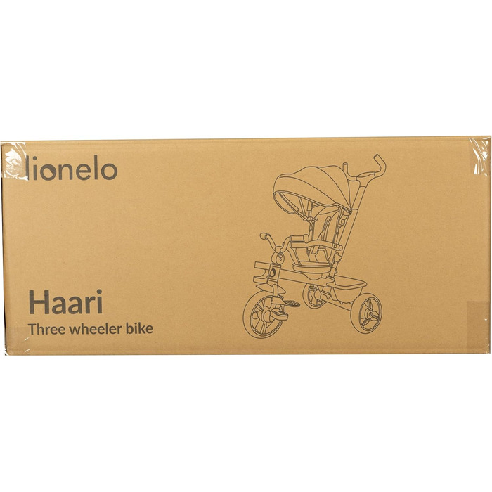 Триколісний велосипед LIONELO Haari 2в1 з перекладиною від 18 місяців до 25 кг, вперед і назад, безкамерні гумові шини, великий ві