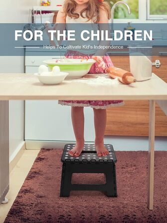 Складаний табурет для дітей - сходинка для дітей складаний пластиковий складаний стілець стілець табурет сходинка для дітей (чорни