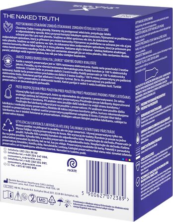 Презервативи Durex Classic Extra Safe, посилена товщина, з мастилом, 24 шт