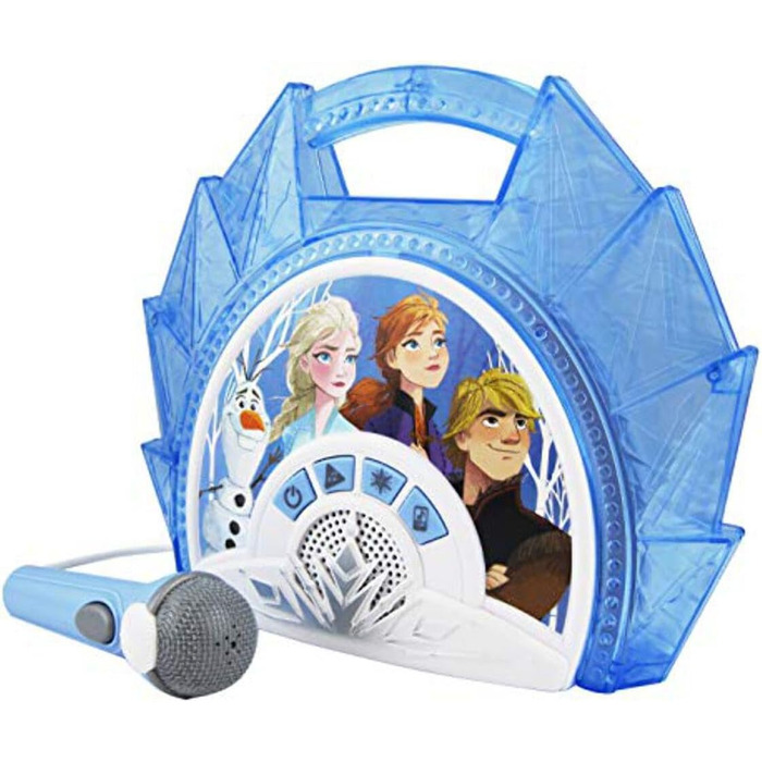 Караоке-машина ekids Frozen 2 FR-115V2, мікрофон, синя