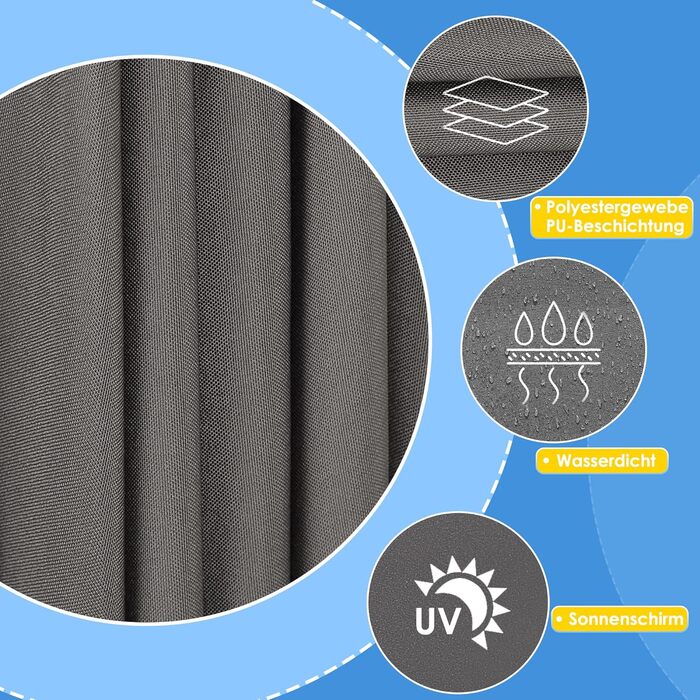 Вертикальний тент BelleMax для балкону, для зовнішнього використання, не потребує свердління, 200x310 см, вертикальний тент з кривошипом, тент для тераси, екран для забезпечення конфіденційності, захист від сонця, вітрозахисний та водонепроникний, темно-с