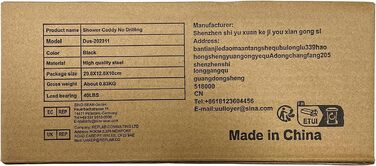 Душова полиця UUlioyer без свердління, водонепроникна та нержавіюча душова полиця, органайзер для полиць у ванній кімнаті 4 шт. ,