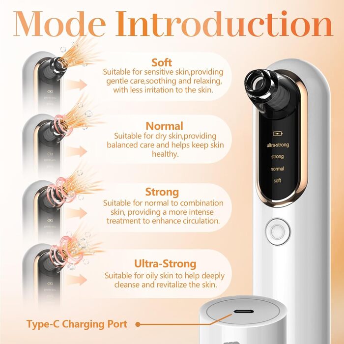 Видалення чорних крапок пилосос для очищення пір пилосос для очищення пір 4 режими прищів пилосос для очищення обличчя лікування вугрів догляд за шкірою пилосос для видалення чорних крапок догляд за шкірою