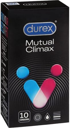 Латексні презервативи Durex Transparent Love Sex Mutual Climax 10 шт.