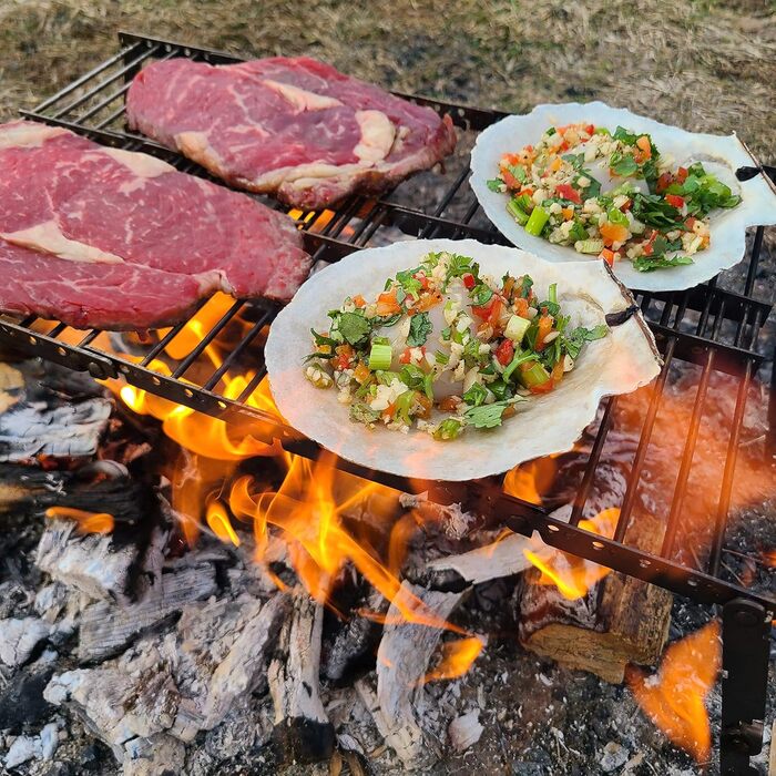 Кемпінговий гриль Bitty Big Q з нержавіючої сталі 316, ультракомпактний, портативний, легкий