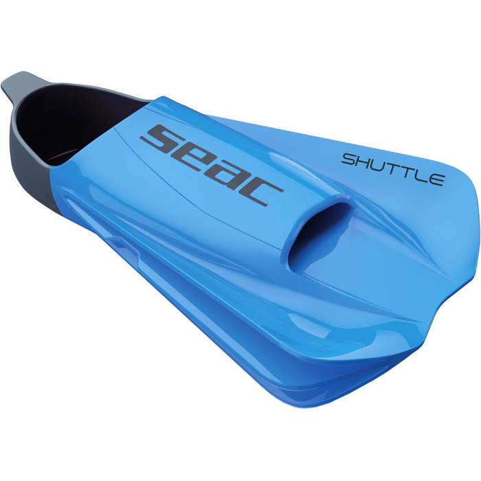 Ласти SEAC Unisex-Adult Shuttle Flex короткі, виготовлені з 100 силікону, розмір 43/44, світло-блакитні